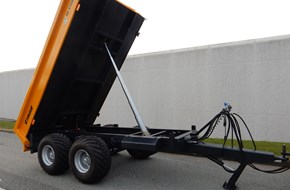 10 tons dumpervogn: 2 farvet - 40 cm sider - 20 cm hydraulisk bagklap